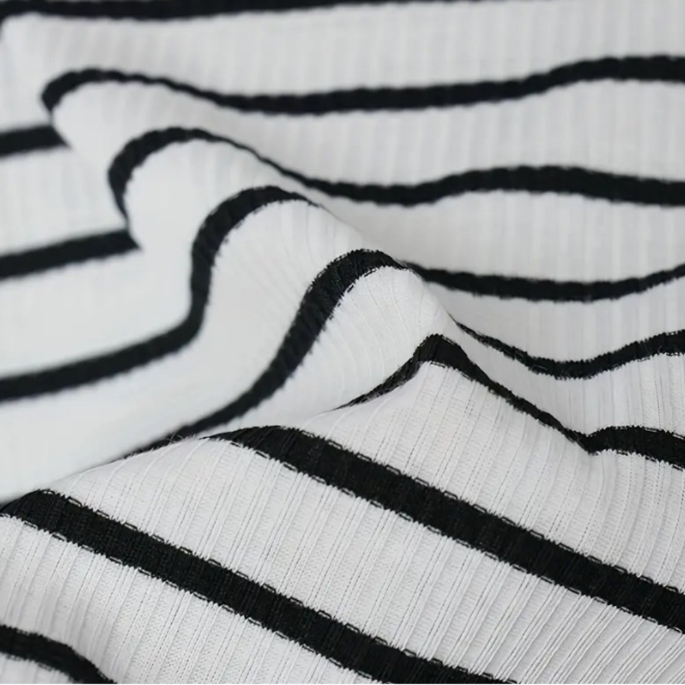 Striped Pattern Button Tank Dress - Picture 5 of 5